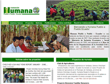 Tablet Screenshot of humana-ecuador.org